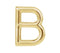 Initial Letter 'B' 14k Yellow Gold Stud Earring (Single Earring)