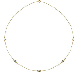 Diamond Solitaire 14k Yellow Gold Pendant Necklace, 18" (1/2 Cttw)