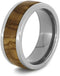 The Men's Jewelry Store (Unisex Jewelry) Bethlehem Olive Wood Inlay 8mm Comfort Fit Titanium Wedding Band