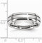 Men's Brushed Cobalt Chrome 6mm Grooved Comfort-Fit Wedding Band Size 12.5