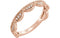 Diamond Scallop Stacking Ring, 14k Rose Gold (.125 Ctw, GH Color, I1 Clarity) Size 6