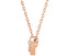 Diamond Solitaire Granulated Bead Design Slide 14k Rose Gold Pendant Necklace, 16" (.10 Cttw)