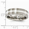 Edward Mirell Brushed Titanium with Sterling Silver Inlay 7mm Wedding Band