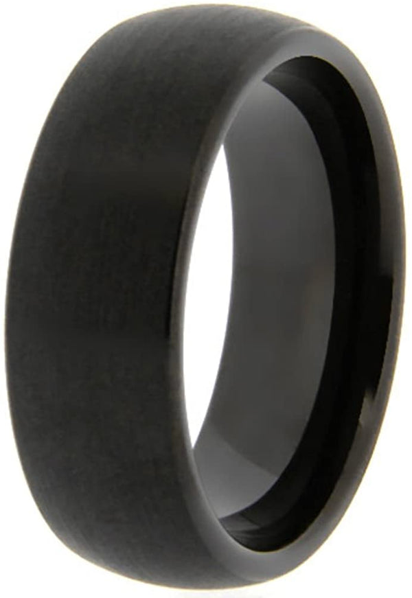 The Men's Jewelry Store (Unisex Jewelry) 8mm Comfort Fit Satin Black Tungsten Band, Size 13