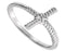 Sideways Rope Cross Continuum Sterling Silver Ring, Size 7