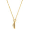 Diamond Pyramid 14k Yellow Gold Pendant Necklace, 16" (.05 Cttw)