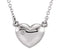 Platinum Diamond Solitaire Heart Pendant Necklace, 16" ( .01 Cttw)