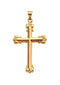 Ornate Cross 14k Yellow Gold Pendant (34.50X23.50)