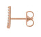 14k Rose Gold Diamond Letter 'W' Initial Stud Earring (Single Earring) (.08 Ctw, GH Color, I1 Clarity)