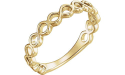 Infinity-Inspired Stackable Ring, 14k Yellow Gold
