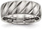 Titanium Precision Diamond-Cut Design 8mm Comfort-Fit Band, Size 12.5