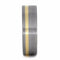 Brushed Titanium and 14k Yellow Gold Pinstripe 7mm Comfort-Fit Wedding Band