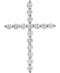 Diamond Cross Rhodium-Plated 14k White Gold Pendant (.33 Ctw, G-H Color, I1 Clarity)