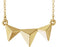 Geometric Pyramid Necklace, 14k Yellow Gold 16-18"