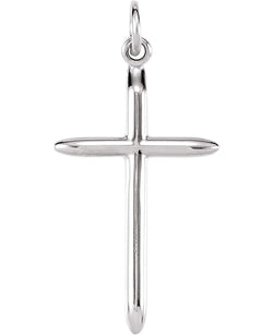 Pointed Cross Sterling Silver Pendant (25X15MM)