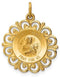 14k Yellow Gold St. Theresa Medal Charm (25X20MM)