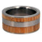 Bamboo Inlays 9mm Comfort Fit Interchangeable Titanium Ring, Size 13.75