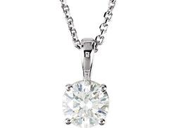 Diamond Pendant Necklace in 14k White Gold, 18" (.50 Cttw)