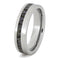 Dinosaur Bone Inlay 6mm Comfort-Fit Titanium Ring