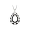 14k White Gold .50 Cttw. Black and White Diamond Necklace