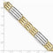 Men's Two-Tone 14k Yellow and White Gold Link Bracelet, 8.25"