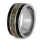 The Men's Jewelry Store (Unisex Jewelry) African Blackwood, Dinosaur Bone 10mm Comfort-Fit Titanium Band