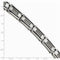 Men's Brushed Stainless Steel 11mm Silver Wire Inset Bracelet, 8.5"