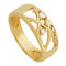 Three-Stone Diamond Journey Band, 10k Yellow Gold, 12k Green and Rose Gold Black Hills Gold Motif (.125 Ctw)