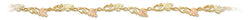 Wave Link with Leaves Bracelet, 10k Yellow Gold, 12k Green and Rose Gold Black Hills Gold Motif