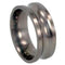 Brushed Inverted Scoop 10mm Comfort-Fit Titanium Wedding Band