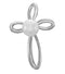 White Freshwater Cultured Pearl Cross Sterling Silver Pendant (4-4.5MM)