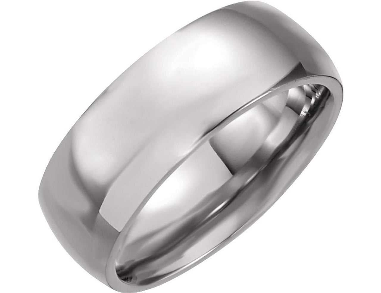 Highly Polished Domed 6mm Stainless Steel Comfort-Fit Band