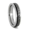 Meteorite, African Blackwood Comfort-Fit Titanium Couples Wedding Band Set