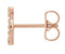 14k Rose Gold Diamond Letter 'D' Initial Stud Earring (Single Earring) (.07Ctw, GH Color, I1 Clarity)