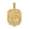 14k Yellow Gold Saint Michael Protect Us Medal Charm Pendant