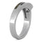 Tension-Set Diamond, Buckeye Burl 7.5mm Comfort-Fit Titanium Bypass Ring