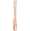 Diamond Baguette Bar Necklace in 14k Rose Gold, 18" (.50 Cttw)