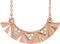 Diamond Curved Bar Necklace, 14k Rose Gold, 16-18" (.08 Ctw, G-H Color, I1 Clarity)