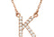 14k Rose Gold Diamond Initial 'K' 1/8 Cttw Necklace, 16" (GH Color, I1 Clarity)