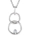 14k White Gold .04 Cttw. Diamond Necklace, 18"