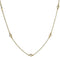 14k Yellow Gold Cubic Zirconia Station Necklace, 18"