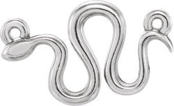 Platinum Mirror-Polished Snake Pendant