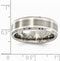 Silver Inlay Collection Brushed Gray Titanium, Argentium Silver 7mm Band