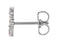 Platinum Diamond Letter 'C' Initial Stud Earring (Single Earring) (.06 Ctw, GH Color, SI2-SI3 Clarity)