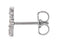 Rhodium-Plated 14k White Gold Diamond Letter 'C' Initial Stud Earring (Single Earring) (.06 Ctw, GH Color, I1 Clarity)