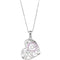 Ave 369 'Handprints on My Heart' Memorial Pendant Necklace, Rhodium Plate Sterling Silver, 18"