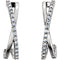 Platinum Diamond Criss Cross J-Hoop Earrings (1/6 Ctw, Color G-H, Clarity SI2-SI3)