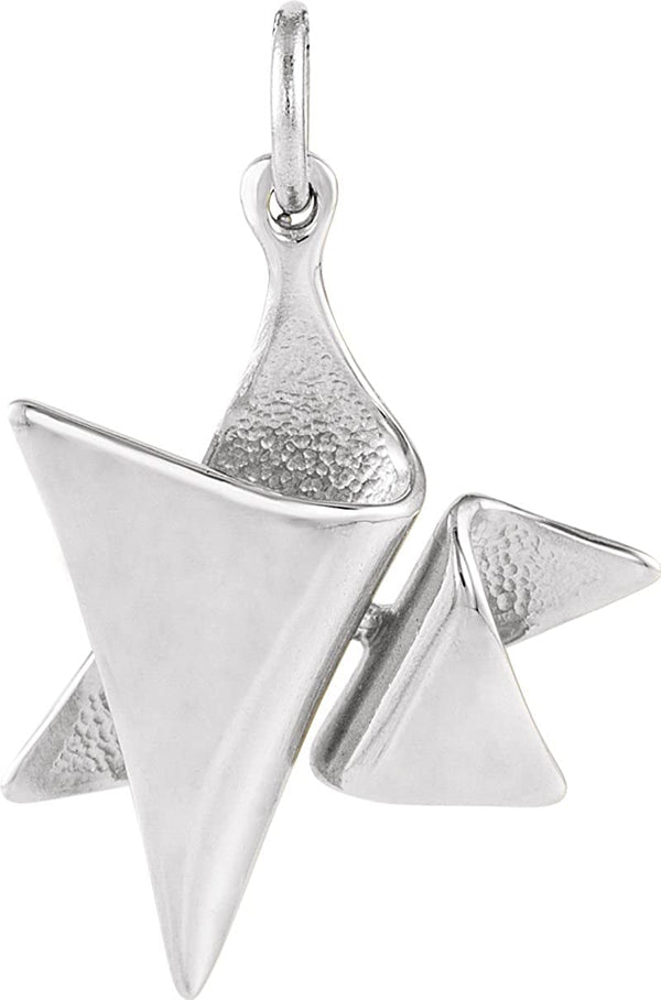 Elegant Star of David Sterlin Silver Pendant (Made in Holy Land)