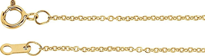 Mozambique Garnet Solitaire 14k Yellow Gold Pendant Necklace, 16"