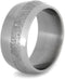 Knife Edge Gibeon Meteorite 10mm Comfort-Fit Matte Titanium Band, Size 15.25